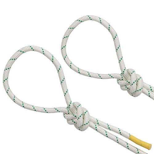 F2C General Purpose 2/5Inch x 151FT Caving Climbing Rope Double Braid Polyester Rope Safety Rope, Perfect for Tree Work, Cargo, Sailing, Rigging, Marine, Outdoor Sports, 5940Lbs Breaking Strength