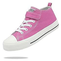Fefoe Pink Sneakers for Girls Kids Canvas Running