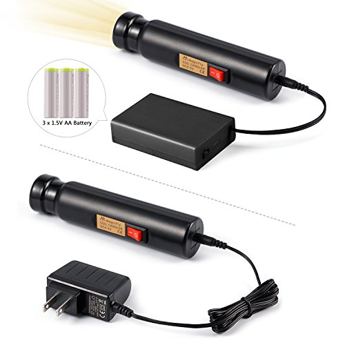 Magicfly Battery Operated Egg Candler Tester,Bright Cool LED Light Candling Lamp,Support Power Supply and Battery(Not Included) Power - Incubator Warehouse Exclusive