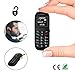 L8star Unlocked Bluetooth Mini Mobile Phones-BM70 GSM Bluetooth Handset Phone Earphone Dialer Support Nano SIM Card 0.66inch(Black)