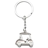 Golf Cart Keychain for Mom Dad Birthday Christmas Gifts for Golf Lovers Gifts for Golfer Golf Accessories Keychain for Husband Wife Wedding Anniversary Presents for Boyfriend Girlfriend Golf Keyring