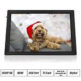 14" Digital Television, ATSC Portable TV 1080P HD HDMI Video Player Built-in Rechargeable Battery with USB/SD/MMC Card Slot, Bracket for Home Car Caravan Camping Outdoor Kitchen