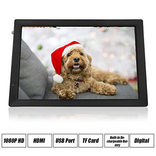 14" Digital Television, ATSC Portable TV 1080P HD HDMI Video Player Built-in Rechargeable Battery with USB/SD/MMC Card Slot, Bracket for Home Car Caravan Camping Outdoor Kitchen