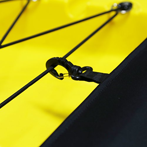 Omonic Regular Thick Waterproof Cockpit Drape Seal kayak Cover fit almost kayak - Strentch Adjustable bungee cords wrap perfect for storage
