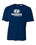 Mens Rash Guard Surf Swim Shirt Hardcore Water Sports SPF Protection Loose Fit Navy