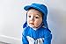 VAENAIT BABY Infant & Kids Boys Sun protection Sporty Flap Swim hat UV UPF 50+ Flap Cap Blue L