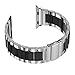 Greeninsync Strap Apple Watch 42mm Metal, Special Edition Apple Watch Stainless Steel Replacement Accessory Metal Band Wristbands Bracelet Strap W/Silicone Cover Black for Apple Watch Series 3/2/1