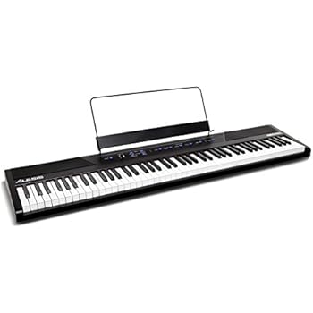 Alesis Recital 88-Key Beginner Digital Piano with Full-Size Semi-Weighted Keys and Included Power Supply