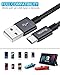 USB Certified Type C Cable - Quntis USB C Cable Fast Charging - 3Pack 3ft 6ft 10ft Nylon Braided USB C to USB A Cable Compatible with Samsung Galaxy S9 S8 Plus Moto Z2 Pixel XL LG V30 G6, Black