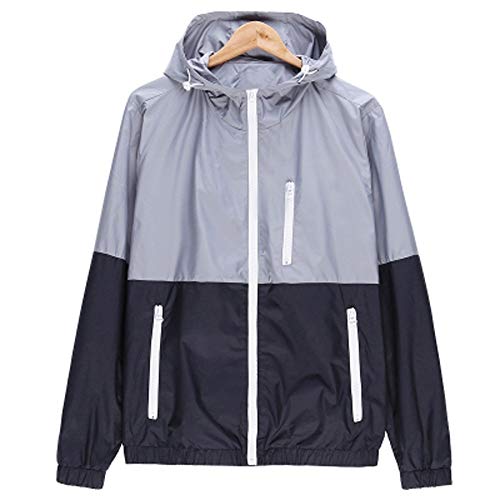 Coat For Men, Clearance Sale! Pervobs Mens Autumn Casual Jacket Long Sleeve Sportswear Windbreaker Coat Outwear(L, Gray)
