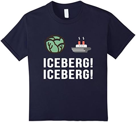 unisex-child Iceberg Iceberg Lettuce Funny Plant Vegetable T Shirt 12 Navy