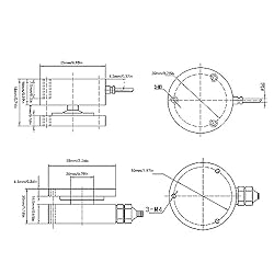 2T Load Cell Sensor 5 to 15V Stainless Steel Scale