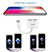 Xbrn Dual Ports Adapter Splitter, 2 in 1 Headphone Jack Aux Audio & Charger Adapter Cable Connector Compactible for Ip7/ 7 Plus/ 8/Plus/X (Support Calling + Sync + Music Control + Charge)