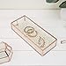 MyGift Rose Gold Metal & Glass Mirrored Jewelry Display Box with Hinged Top Lid