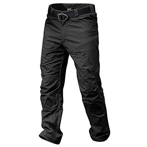 ANTARCTICA Mens Hiking Tactical Pants Lightweight Waterproof Military Army Jogger Casual Cargo Jogger Casual Trousers Black