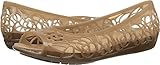 Crocs Women's Isabella Jelly Flat W Ballet, Bronze/Gold, 7 M US