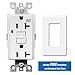 TOPELE 20Amp GFCI Outlet 125 Volt Tamper-Resistant, Weather-Resistant Receptacle, LED Indicator Lights, 1 Wall Plate and Screws Included, White, Pack of 10, UL Listed