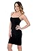 Seamless Cami Fitted Slip Dresses with Spaghetti Straps -Black,One Size