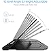 Adjustable Laptop Stand with Mouse Pad and Phone Holder, 360 Degree Swivel 10 Step Notebook Holder by Pixiri, Compatible with Macbook Air Pro, Dell Xps, Hp, Tablet and Laptops upto 15.6 Inch – Blackthumb 3