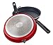 Kitch & Caboodle - Non-Stick Aluminum Double Frying Pan - 2 Detachable Pans for Flipping and Tossing Pancakes, Eggs, Omelettes, Frittatas, Stir Fry - Latches Shut, Works with Induction Stoves
