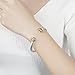 UNY Bracelet Designer Brand Inspired Antique Women Jewelry CZ Cable Wire Bangle Christmas Day Gifts (Champagne)