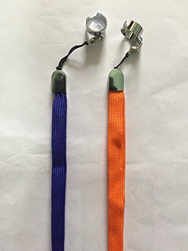 Hary® E Cig Sig Lanyard Neck Sling Rope Necklace Electronic Cigarette Ego Hole Ring 2 Pcs (Orange/Blue)