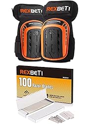 REXBETI Construction Gel Knee Pads Tools with 100