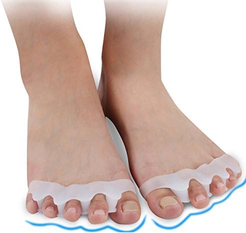 Gel Toe Separators, Elamor Toe Stretchers and Toe Straightener for Bunion Relief, Hammer Toe, Toe Spacers for Men and Women