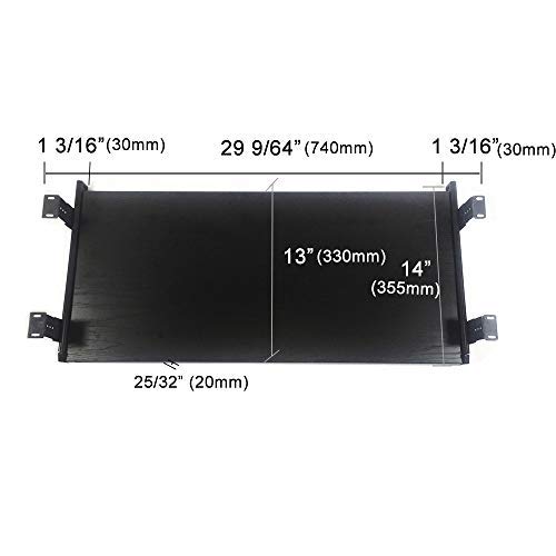 FRMSAET Furniture Accessories Office Product Suits Hardware 30'' Keyboard Drawer Tray Wood Holder Under Desk Adjustable Height Platform. (Large, Black) - Thumbnail 2