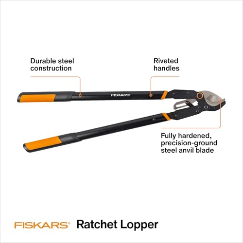 Fiskars 32" Ratchet Drive Garden Anvil Loppers, 2" Cut Capacity photo 12