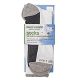 Insect Shield Sport Crew Sock, White, Medium (9-11)