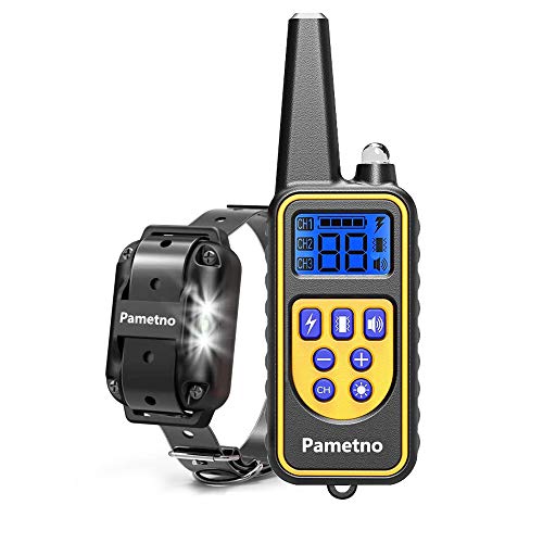 Pametno Dog Training Collar, Upgraded IP67 Waterproof Rechargeable 875 Yards Remote Dog Training Collar with LED Light(Black)