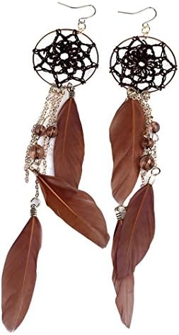 OVERMAL Dream Catcher Earrings for Women Jewelry (Coffee)