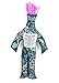 Dammit Doll - Classic Dammit Doll - Une Fete - Forest Green Paisley, Purple Hair - Stress Relief, Gag Gift