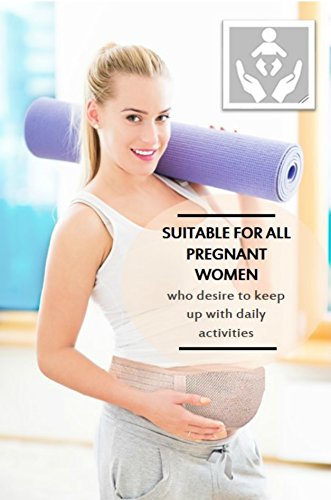 Maternity Belt, Pregnancy Support Belt, Breathable and Comfortable Belly Band That Provides Hip, Pelvic, Lumbar and Lower Back Pain Relief. One Size FITS-All, Nude + Bonus 4 Washable Nursing Pads