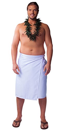 1 World Sarongs Mens White Mens Sulu Size 32