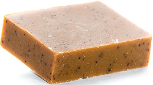 Certified Organic Exfoliating Coffee Natural Soap Bar - 100% Pure, All Natural, Aromatherapy LUXURY Herbal Bar Soap
