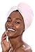 Texere Women's Viscose from Bamboo and Cotton Terry Hair Towel - Lightweight, Absorbent Fast Drying Hair Wrap for Anti Frizz and Anti Breakage (Tya, Barely Pink, U)