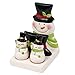 Ceramic Snowman Napkin Holder With Salt and Pepper Shakers Set; Christmas Gifts