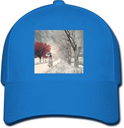 Junny Snowy winter Men Solid Flat Bill Hip Hop Snapback Baseball CM Blue