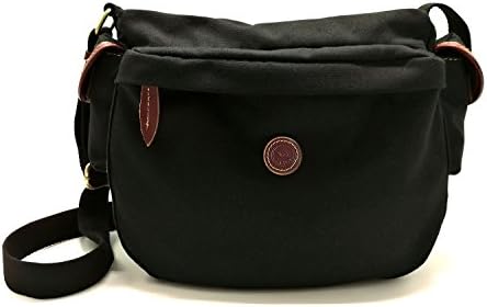 La Poet Women's Water Resistant Waxed Canvas Lightweight Crossbody Handbag Hobo Bag Purse (Black)