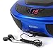 Jensen CD-475B Portable Sport Stereo Boombox CD Player with AM/FM Radio and Aux Line-in & Headphone Jack (Blue)
