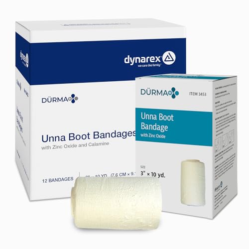 Dynarex Dürma+ Unna Boot Bandages with Zinc Oxide - Maintains Moist Environment…
