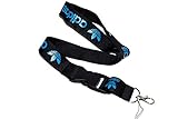 Black & Blue Logo Keychain Key Chain Black Lanyard Clip with Webbing Strap Quick Release Buckle (PCK-035)