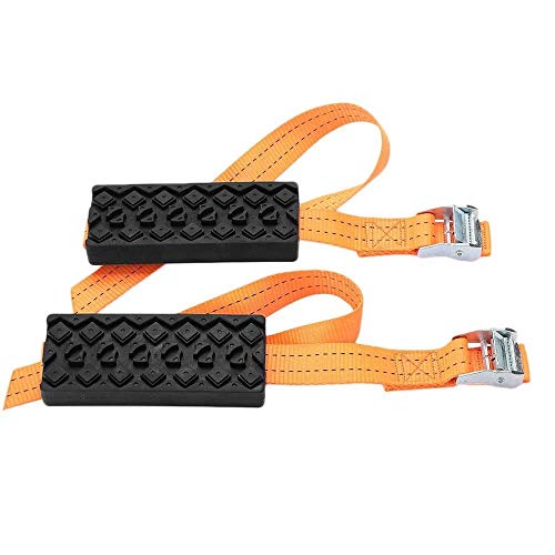 Outzone Anti Skid Tire Blocks 2PCS Emergency Snow Mud Sand Tire Chain Straps Traction Device for Trucks and SUVs - Get Unstuck Now