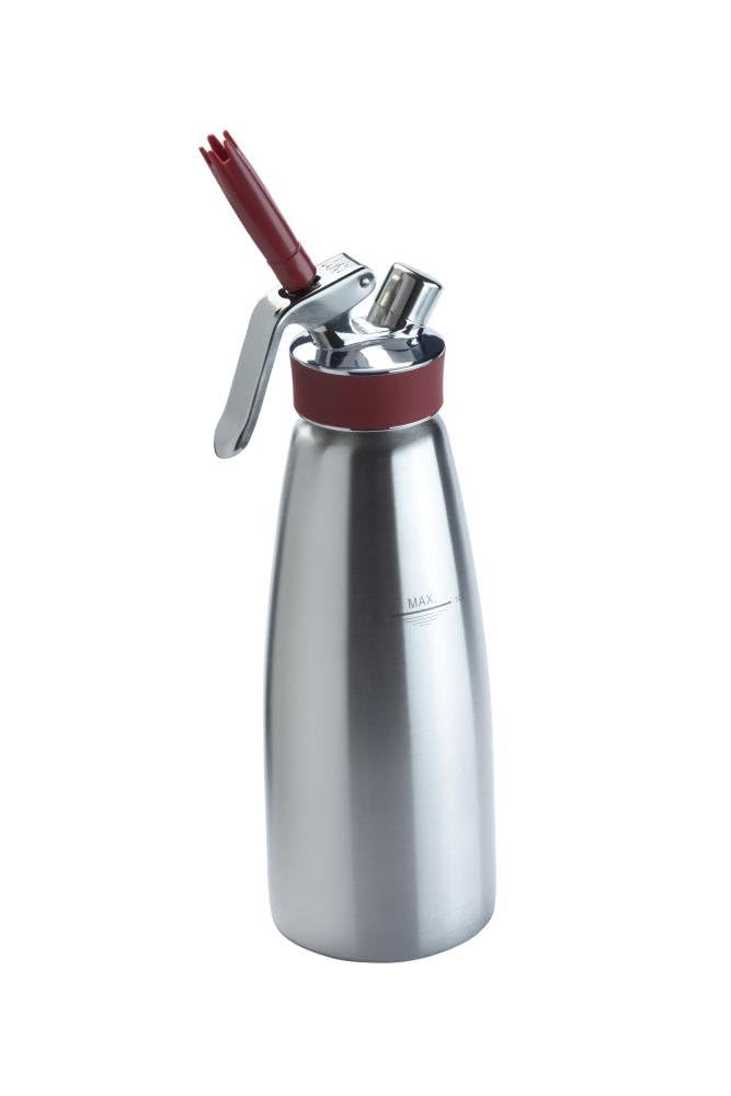 Photo 1 of iSi Gourmet Whip (1 Quart) - Multifunctional Food Whipper for Warm & Cold Application, Stainless Steel Cream Canister - Includes 3 Decorating Tips, Dishwasher Safe - Professional Culinary Tool