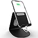 LAMEEKU Compatible Cell Phone Stand Replacement for iPhone Stand, 4mm Thickness Aluminum Desktop Cradle Dock, ARC Charging Station for Switch, All Smartphone, iPhone Xs Max XR XS 8 Plus, iPad, Black