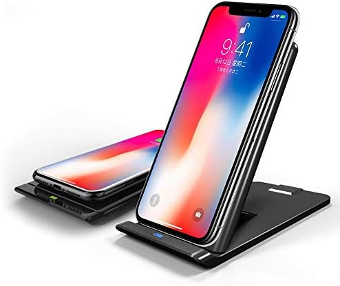 iPhone 8 Wireless Charger, icyber iPhone X Wireless Charger (No AC Adapter), 3-Coil Fast Wireless Charging Pad Stand for Galaxy Note 8/5 S8/S8+/S7/S7+/S6 Edge+, 7.5W for iPhone XS Max/XS/XR/X/8/8 Plus