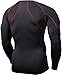 TSLA Men's UPF 50+ Quick Dry Long Sleeve Compression Shirts, Athletic Workout Shirt, Water Sports Rash Guard, Zero Sweat(r19) - Black & Red, X-Large