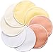 4 Pairs of Washable Bamboo Nursing Pads by IntiMom - Breastfeeding & Nursing - Reusable, Leak-Proof, & Absorbant in White, Beige, Cream, & Pink. Includes Mesh Laundry Washing Net & Pacifier Clip.